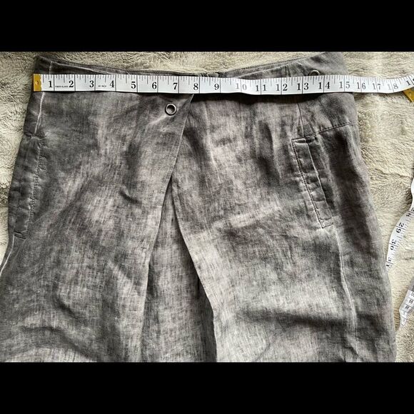 anthropologie Sandwich grey 100% linen skirt size XS - Picture 9 of 12